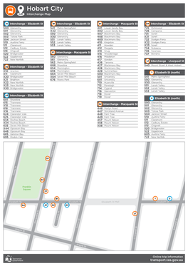 Hobart City Interchange Map