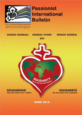 Solidaridad Solidarietà Para Una Nueva Vida Y Misión Per Una Nuova Vita E Missione