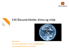 Klima Og Miljø E39 Ålesund–Molde