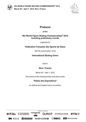 ISU WORLD FIGURE SKATING CHAMPIONSHIPS ® 2012, Nice