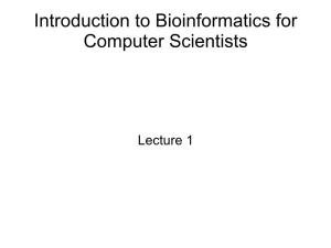 Introduction to Bioinformatics for Computer Scientists