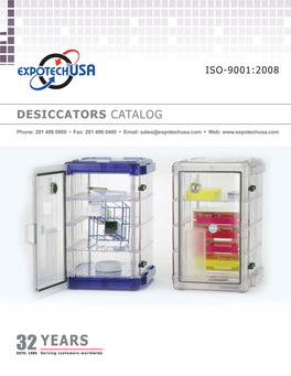 Desiccators Catalog