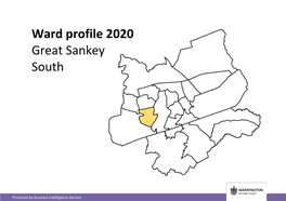 Ward Profile 2020 Great Sankey South