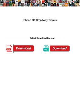Cheap Off Broadway Tickets
