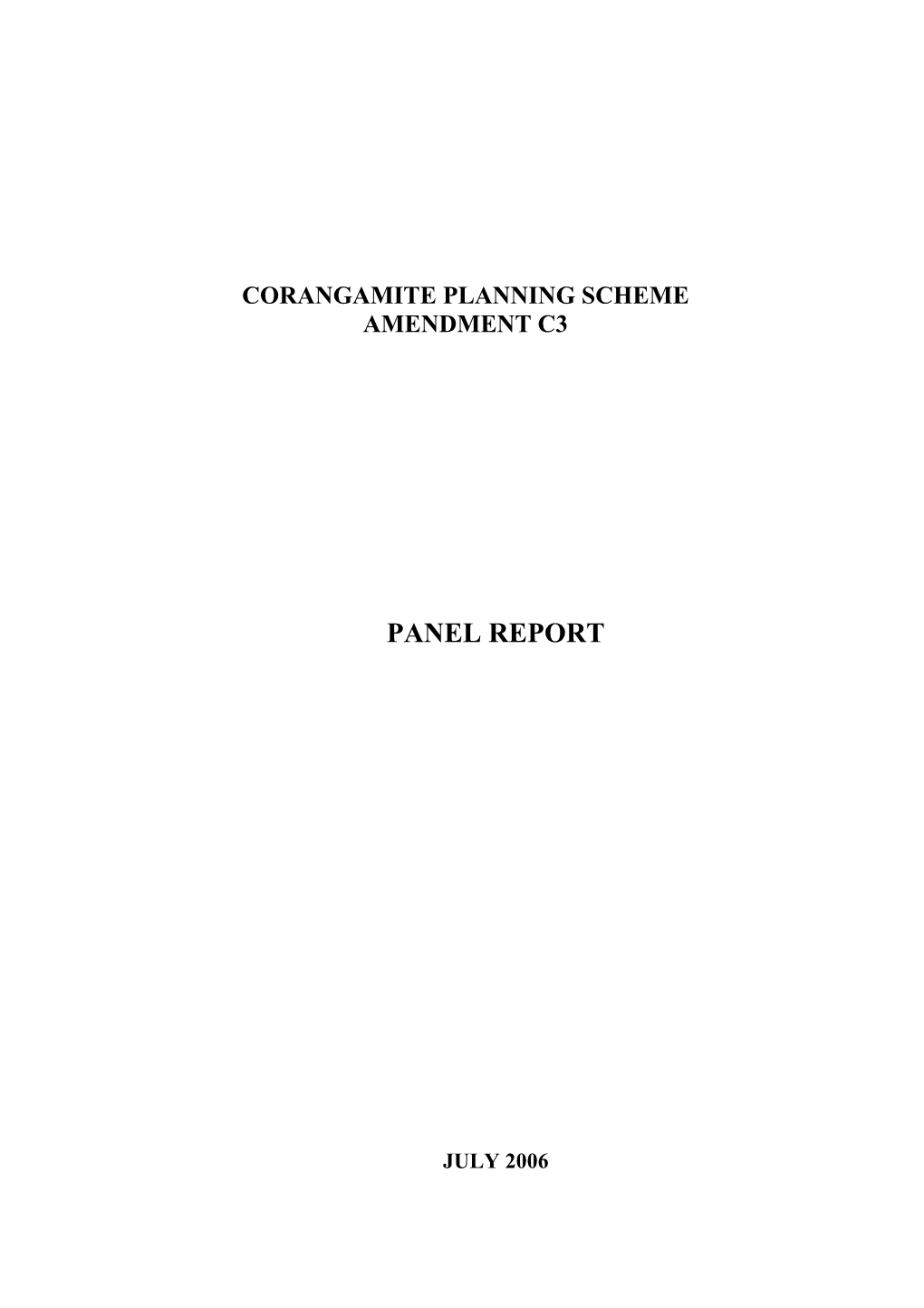 Panel Report