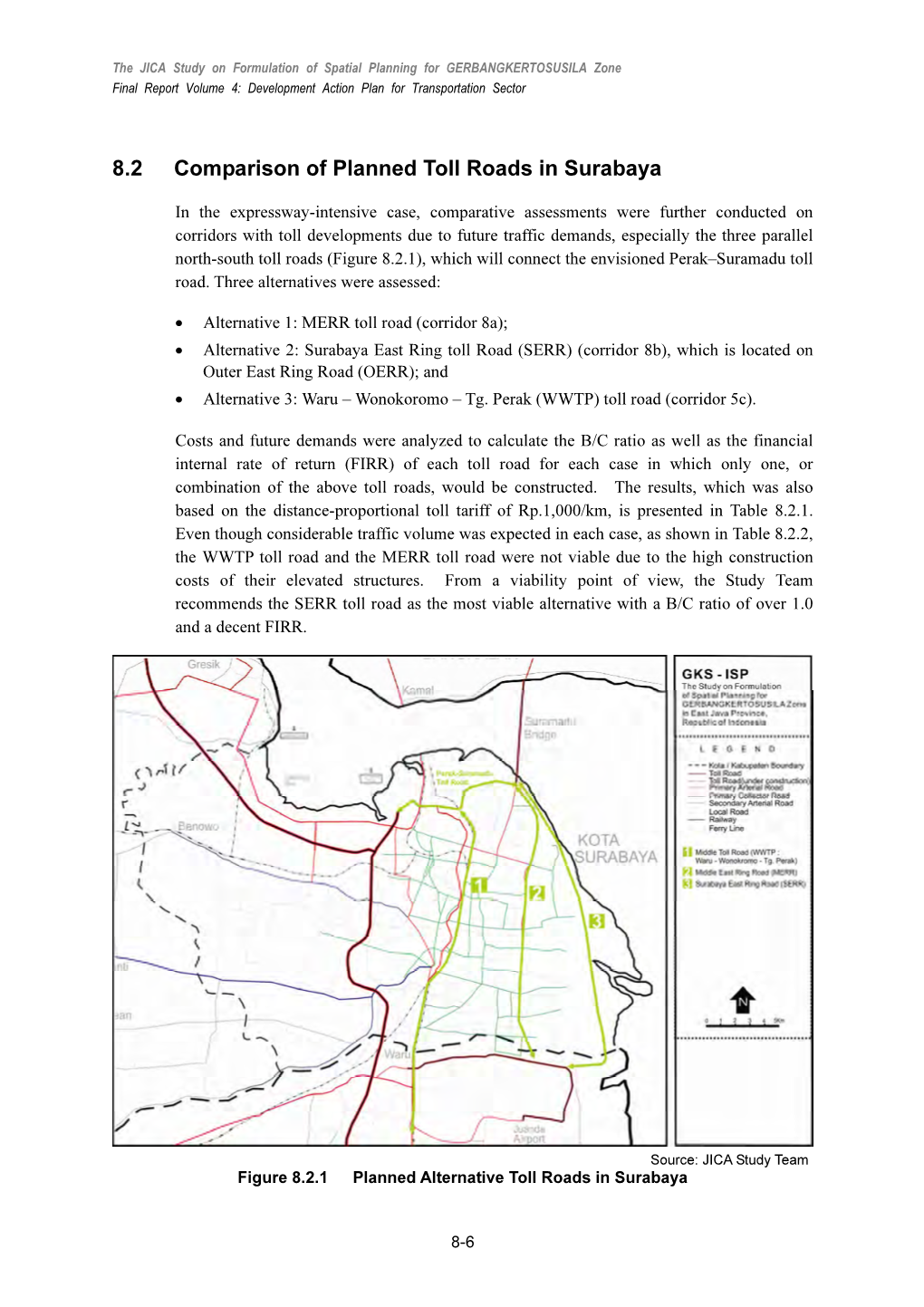 8.2 Comparison of Planned Toll Roads in Surabaya