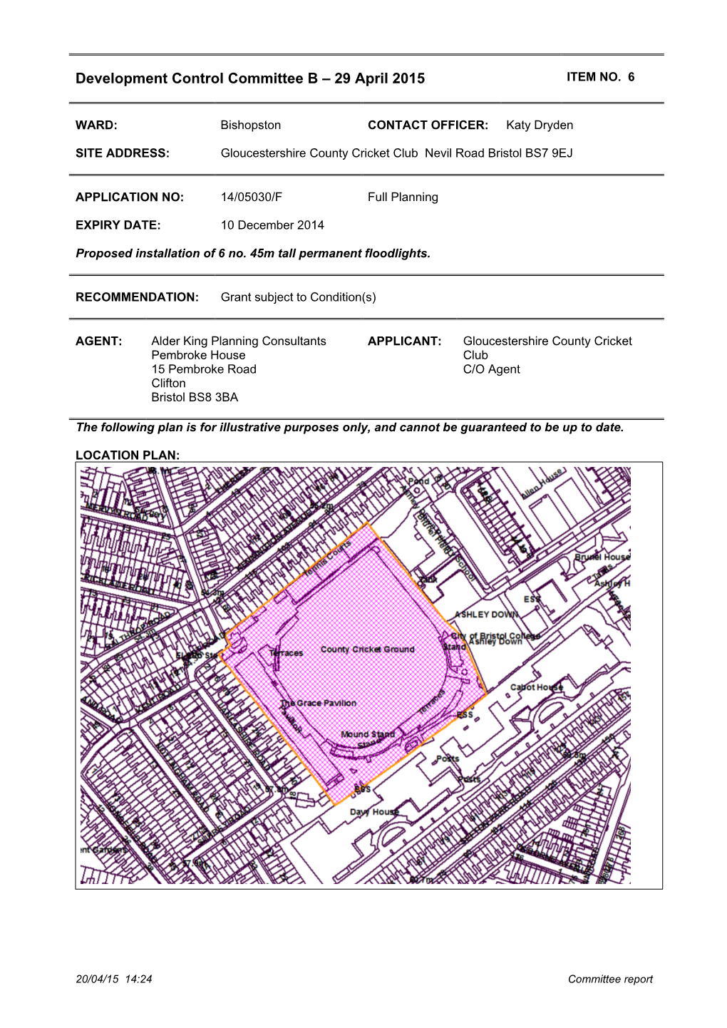 Development Control Committee B – 29 April 2015 ITEM NO