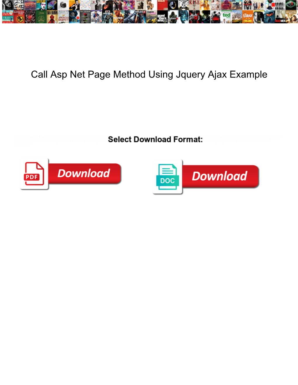 Call Asp Net Page Method Using Jquery Ajax Example