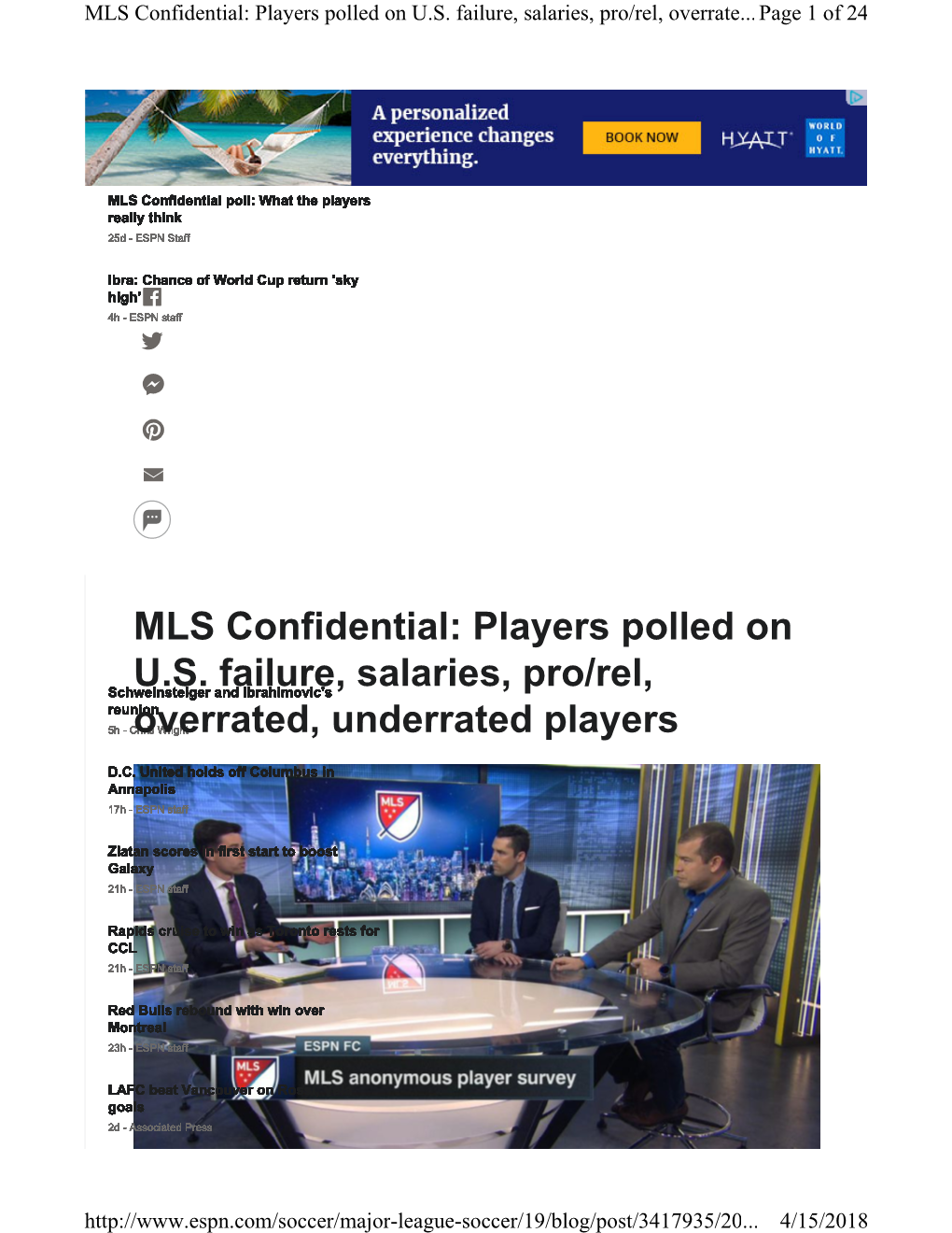 MLS Confidential: Players Polled on US Failure, Salaries