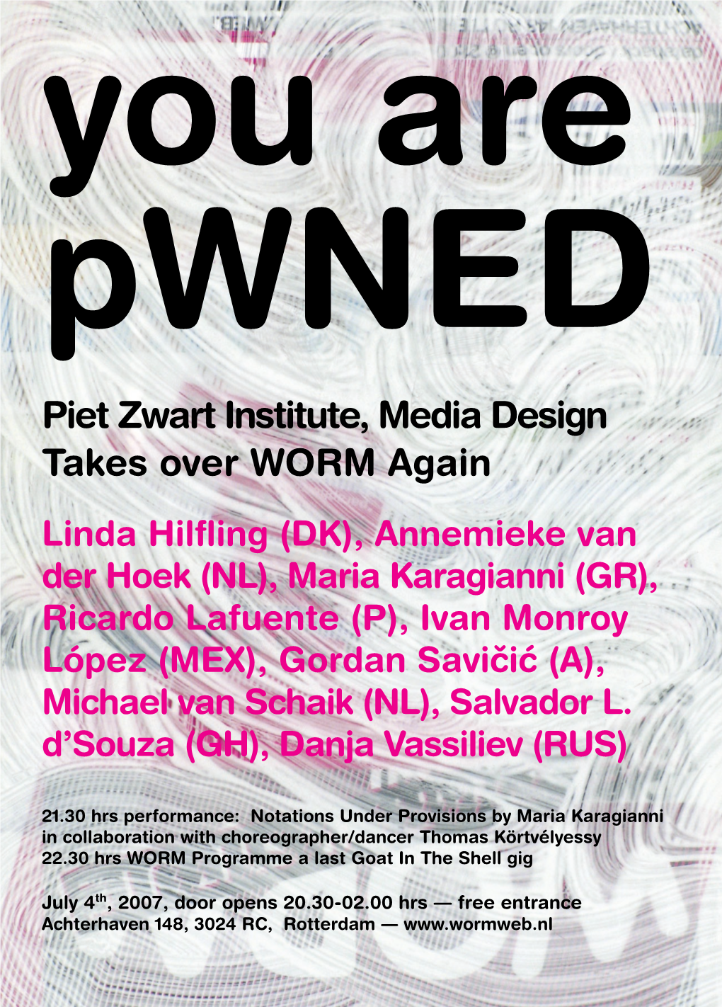 Piet Zwart Institute, Media Design Takes Over WORM Again