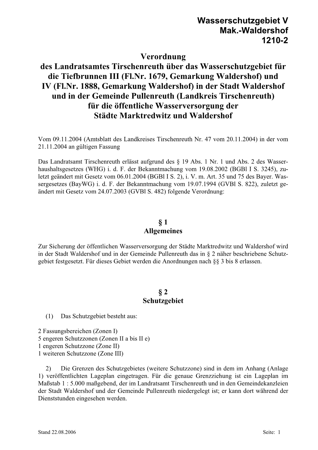 Wasserschutzgebiet V Mak.-Waldershof 1210-2