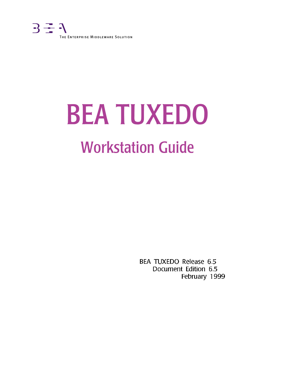 BEA TUXEDO Workstation Guide