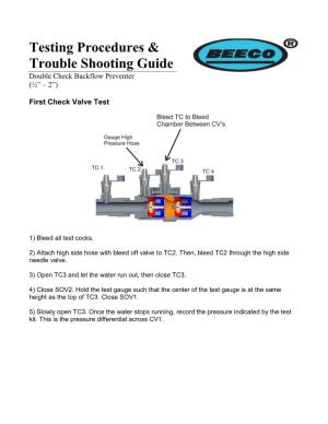 Testing Procedures & Trouble Shooting Guide