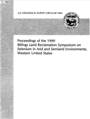 Proceedings of the 1990 Billings Land Reclamation Symposium On