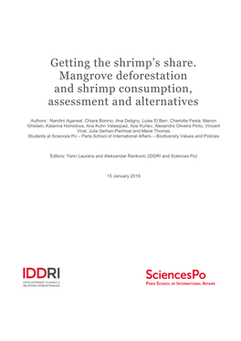 Getting the Shrimp's Share. Mangrove Deforestation and Shrimp