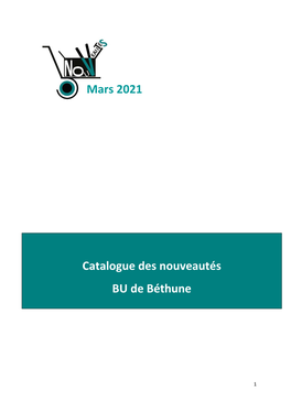 Mars 2021 Catalogue Des Nouveautés BU De Béthune