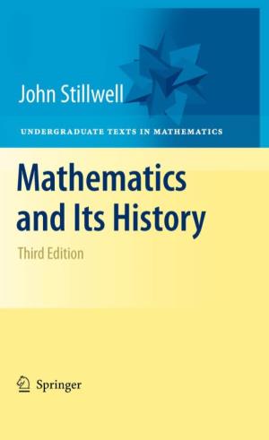 Mathematics and Its History, Third Edition