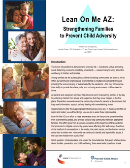 Lean on Me AZ: Strengthening Families to Prevent Child Adversity
