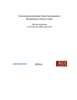 Promoting Sustainable Urban Development Networking in African Cities