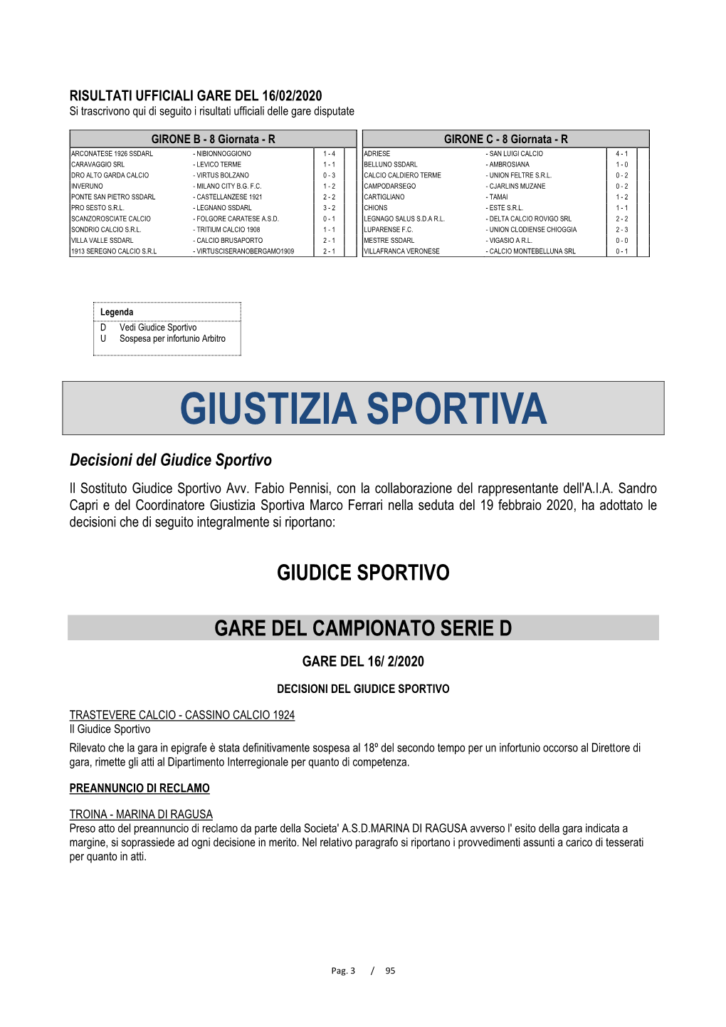 Giustizia Sportiva