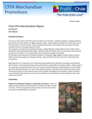 Final CFFA Merchandiser Report Southeast Ken Meyer