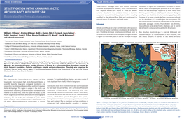 Stratification in the Canadian Arctic Archipelago's