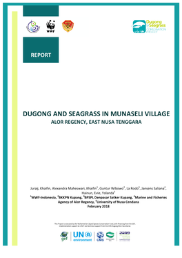 Report Survey of Dugong and Seagrass in Munaseli Village