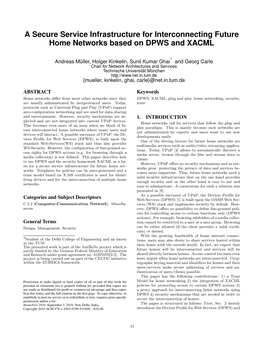 A Secure Service Infrastructure for Interconnecting Future Home Networks Based on DPWS and XACML