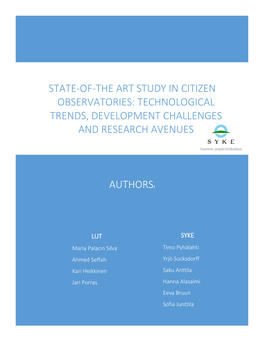 State-Of-The Art Study in Citizen Observatories: Technological Trends, Development Challenges and Research Avenues