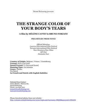 The Strange Color of Your Body's Tears