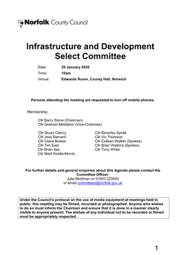 Infrastructure and Development Select Committee
