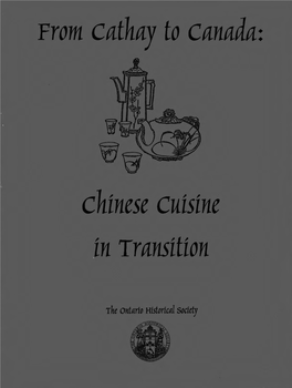 Chinese Cuisine in Transition
