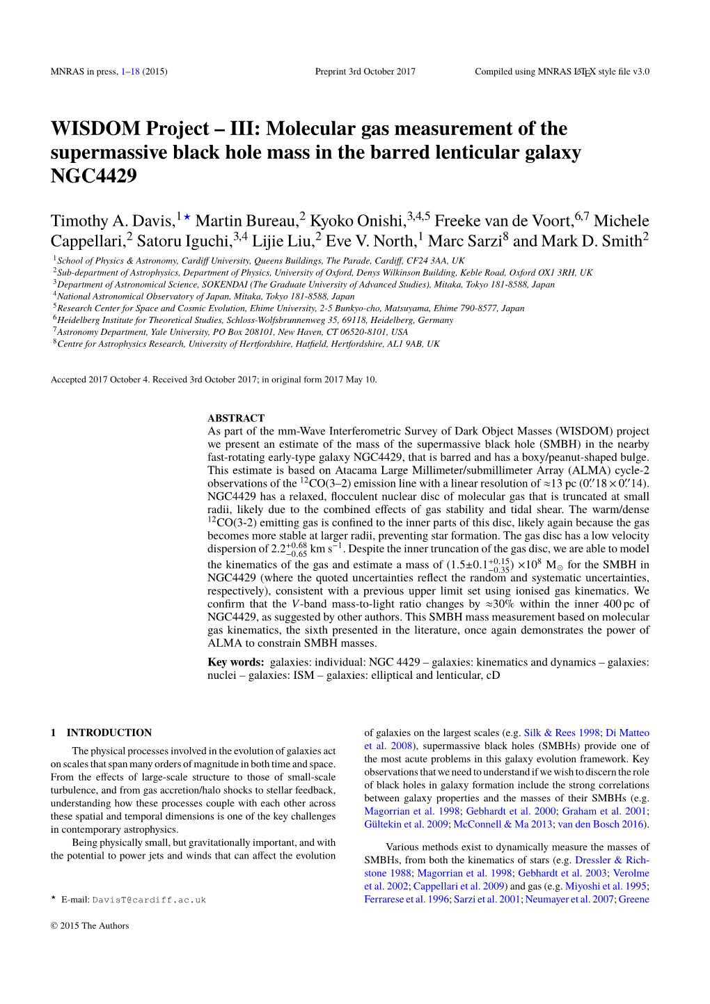 WISDOM Project – III: Molecular Gas Measurement of the Supermassive Black Hole Mass in the Barred Lenticular Galaxy NGC4429