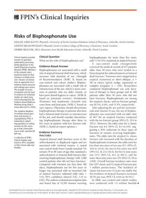 Risks of Bisphosphonate