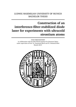 Construction of an Interference-Filter-Stabilized Diode