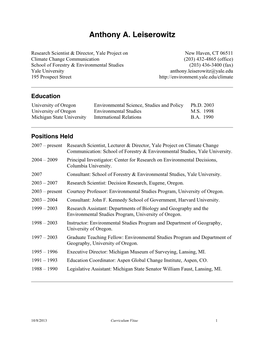 Curriculum Vitae 1 Anthony A