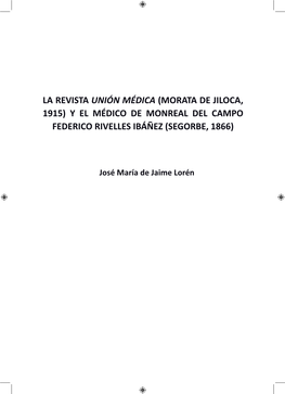 La Revista Unión Médica (Morata De Jiloca, 1915)