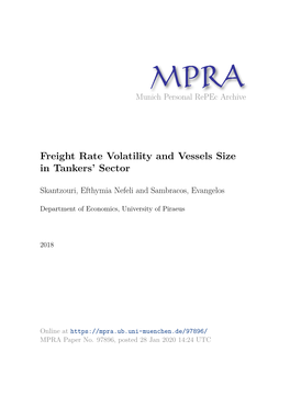 Freight Rate Volatility and Vessels Size in Tankers' Sector