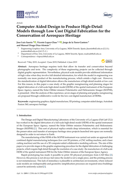 Computer Aided Design to Produce High-Detail Models Through Low Cost Digital Fabrication for the Conservation of Aerospace Heritage