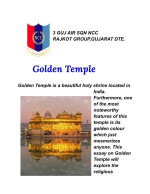 Golden Temple~Cdt.Shifa Ajmeri