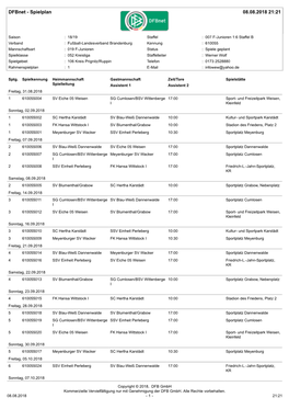 Dfbnet - Spielplan 08.08.2018 21:21