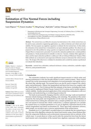 Estimation of Tire Normal Forces Including Suspension Dynamics