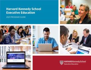 Harvard Kennedy School Executive Education 2021 Program Guide