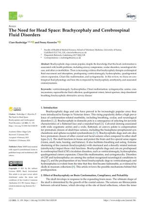 Brachycephaly and Cerebrospinal Fluid Disorders