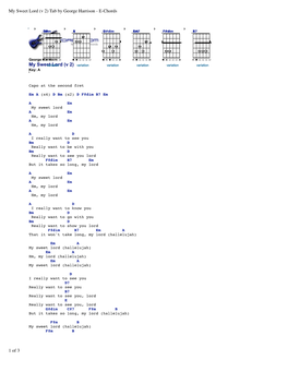My Sweet Lord (V 2) Tab by George Harrison - E-Chords