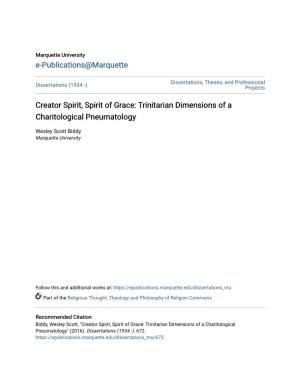 Trinitarian Dimensions of a Charitological Pneumatology