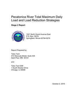 Pecatonica River Total Maximum Daily Load and Load Reduction Strategies