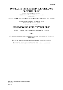 Luxembourg Country Reports