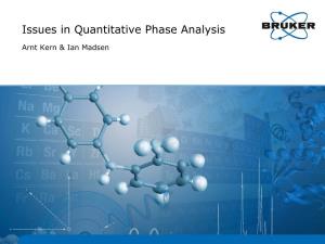 Issues in Quantitative Phase Analysis
