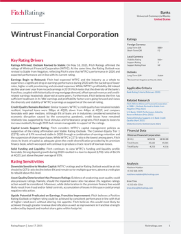Wintrust Financial Corporation Ratings